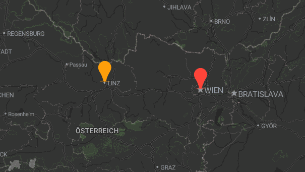 Map of company locations