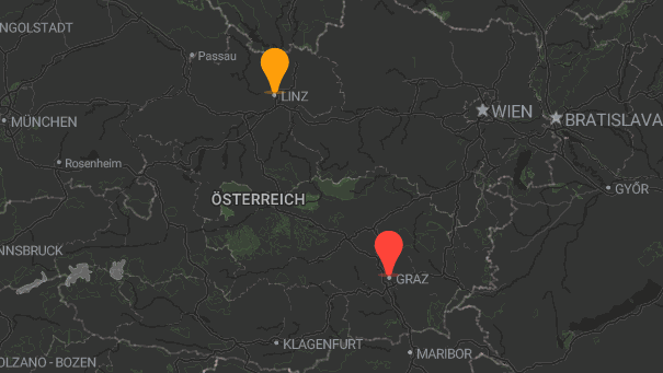 Map of company locations