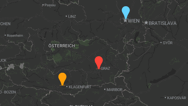 Map of company locations