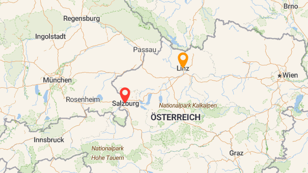 Map of company locations