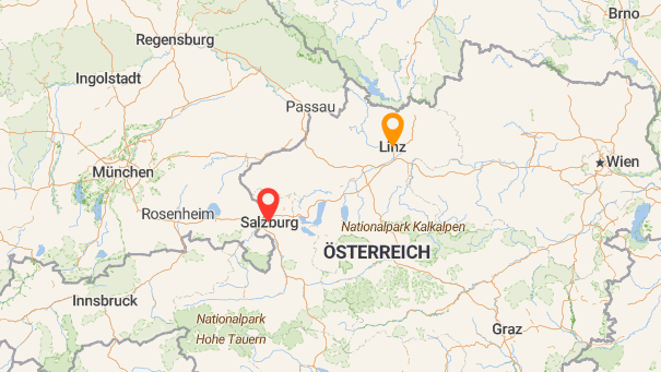 Map of company locations