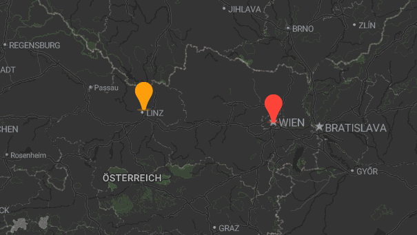 Map of company locations