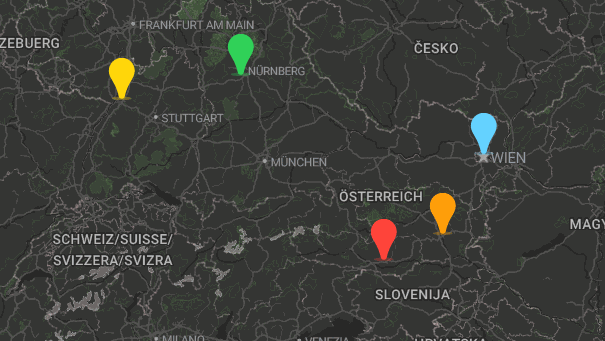 Map of company locations