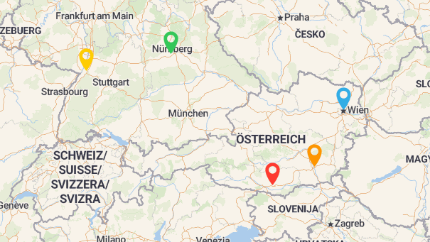 Map of company locations