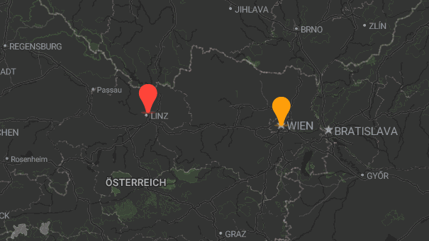 Map of company locations