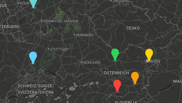 Map of company locations