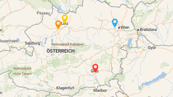 Map of company locations