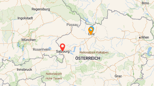 Map of company locations