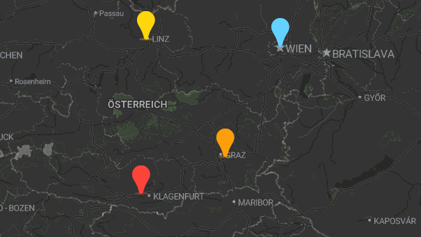 Map of company locations