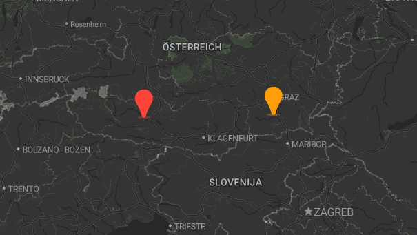 Map of company locations