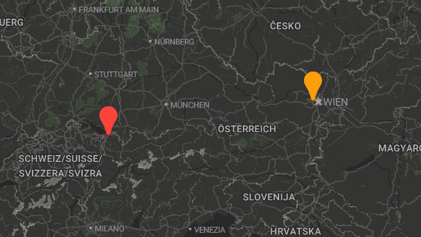 Map of company locations