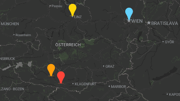 Map of company locations