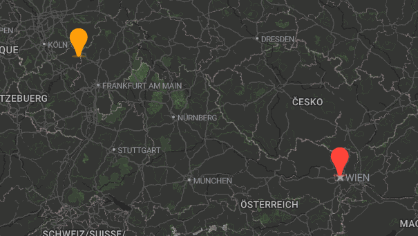 Map of company locations