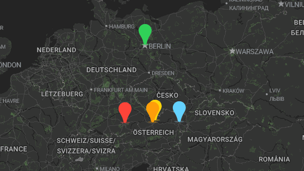 Map of company locations