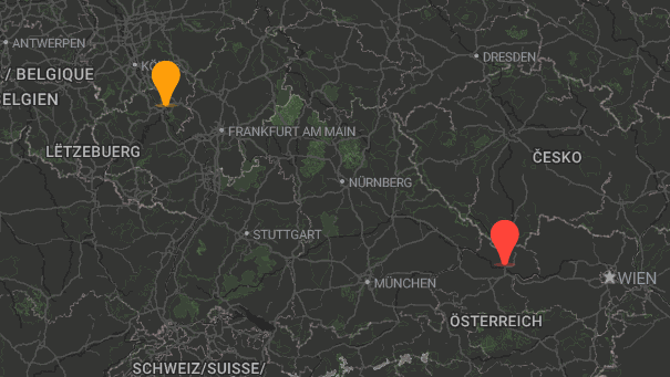 Map of company locations