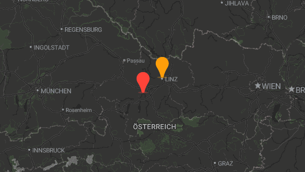 Map of company locations