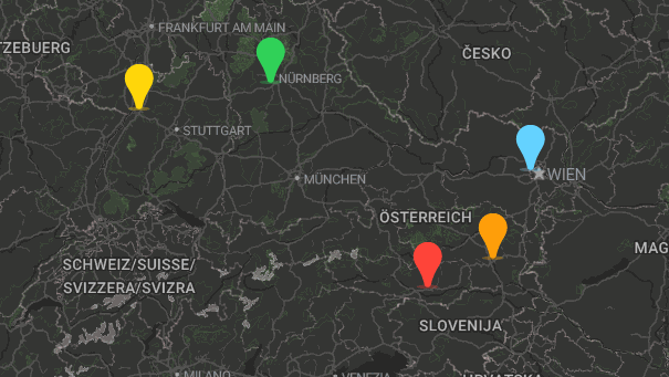 Map of company locations