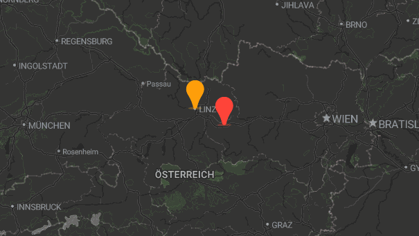 Map of company locations