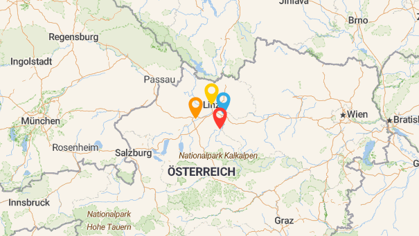 Map of company locations