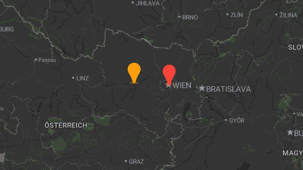 Map of company locations