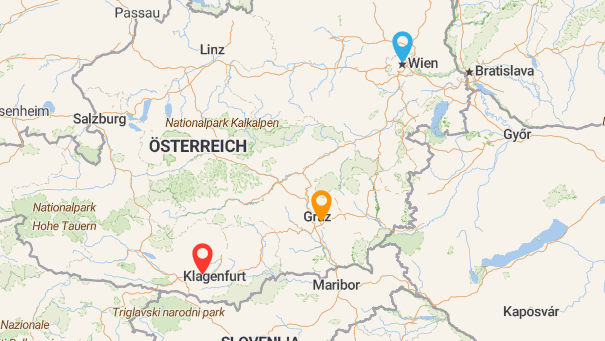 Map of company locations