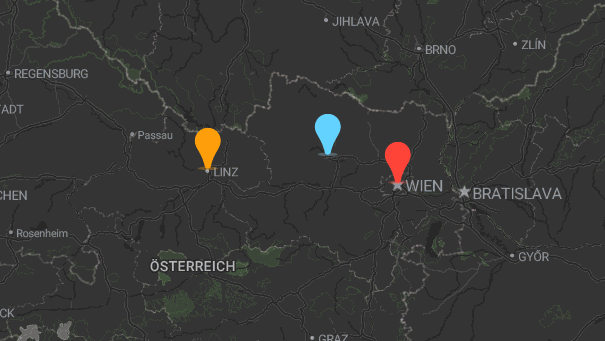 Map of company locations