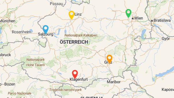 Map of company locations