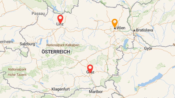 Map of company locations