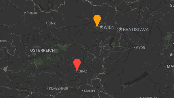 Map of company locations