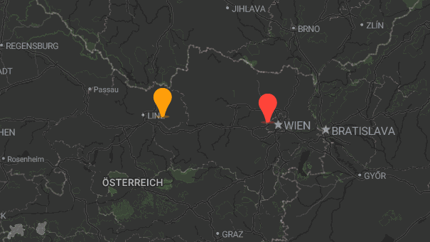 Map of company locations