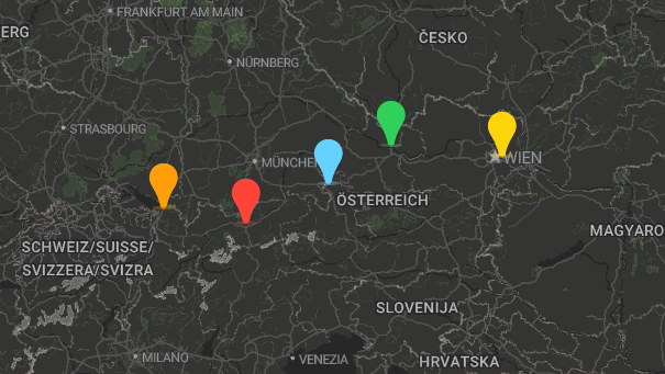 Map of company locations