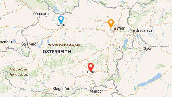 Map of company locations