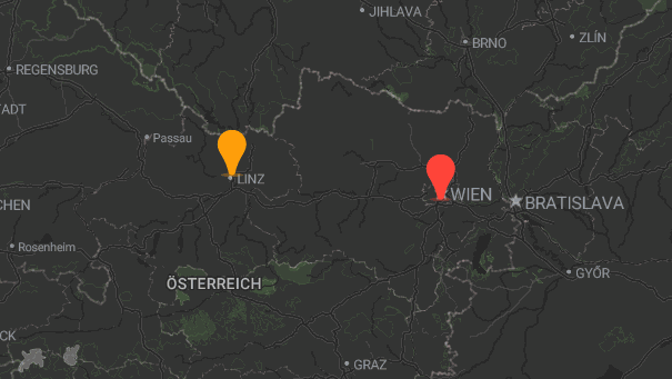 Map of company locations