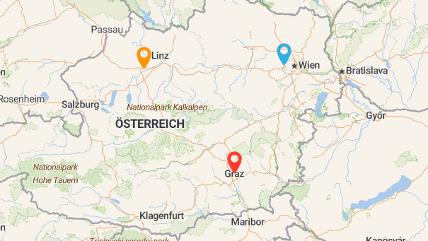 Map of company locations