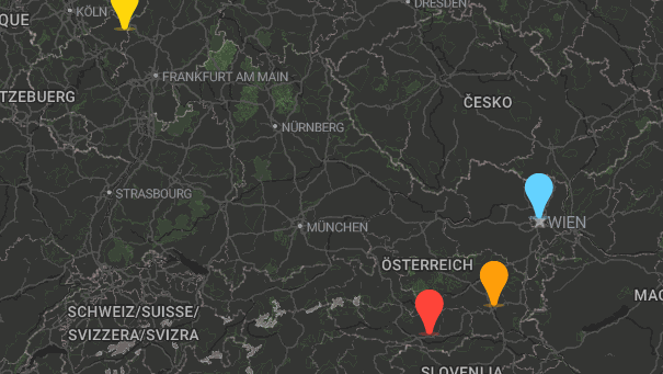 Map of company locations