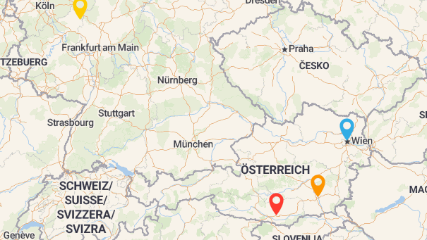 Map of company locations