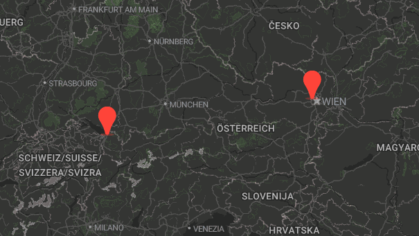 Map of company locations