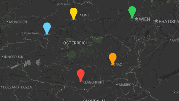 Map of company locations