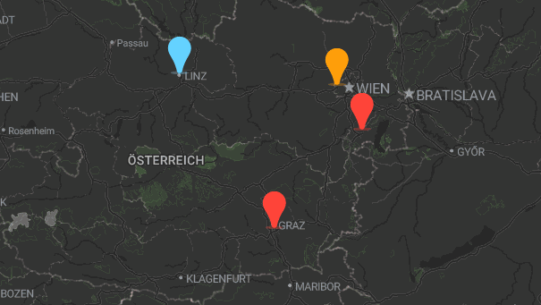 Map of company locations