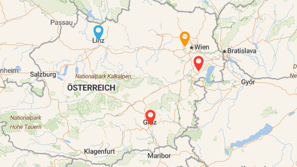 Map of company locations