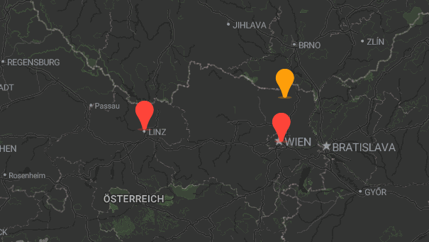 Map of company locations