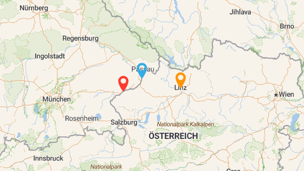 Map of company locations