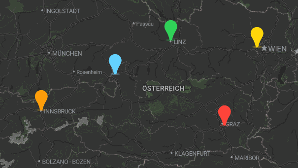 Map of company locations