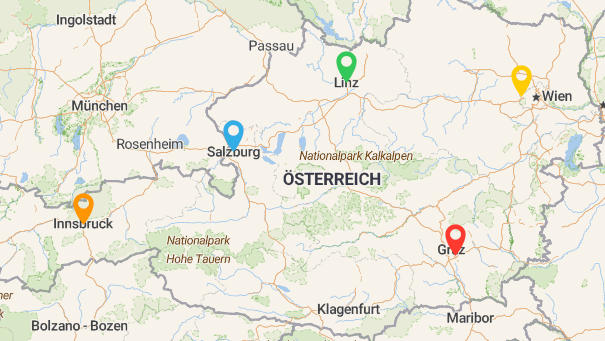 Map of company locations