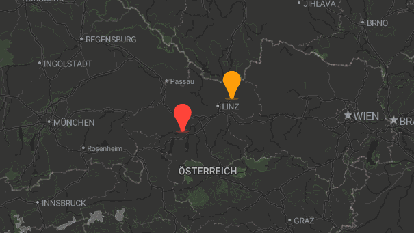 Map of company locations