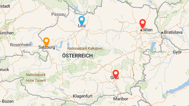 Map of company locations