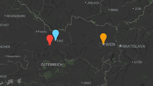 Map of company locations