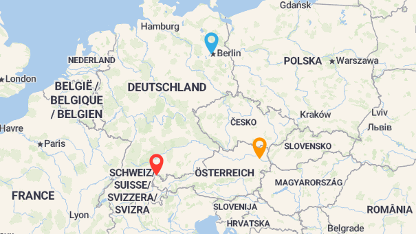 Map of company locations