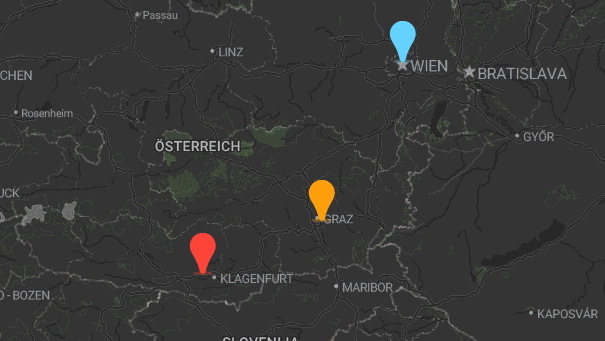 Map of company locations