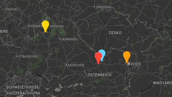 Map of company locations